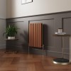 Norden 600 x 414mm Metallic Bronze Double Oval Column Horizontal Designer Radiator