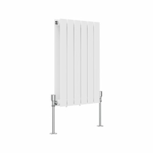 Karlstad 600 x 410mm White Double Horizontal Flat Panel Designer Radiator