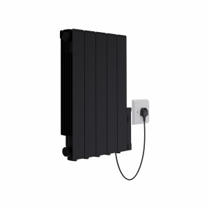 Bismo 575 x 455mm Black Wifi Oil Filled Electric Radiator - 900W