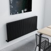 Carisa Monza Double 600 x 1420mm Black Designer Aluminium Radiator