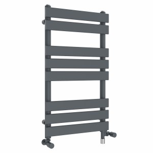 Juva 800 x 450mm Dual Fuel Sand Grey Flat Panel Simple Electric Heated Towel Rail