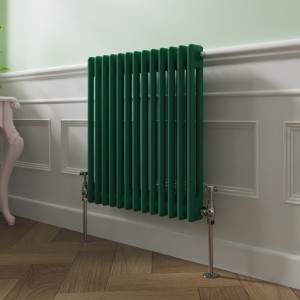 Bern 600 x 605mm Moss Green Double Horizontal Column Radiator