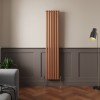 Norden 1800 x 355mm Metallic Bronze Double Oval Column Vertical Designer Radiator
