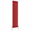 Bern 1800 x 470mm Traditional Signal Red Double Vertical Column Radiator