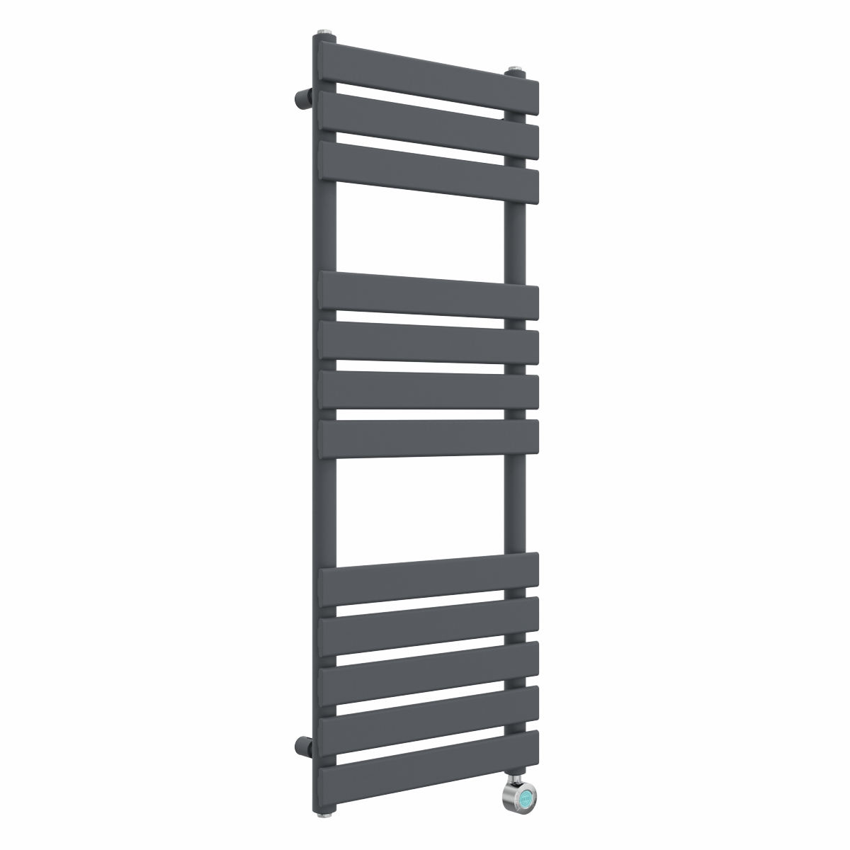 Juva 1200 x 450mm Sand Grey Flat Panel Thermostatic Touch Control Electric Heated Towel Rail