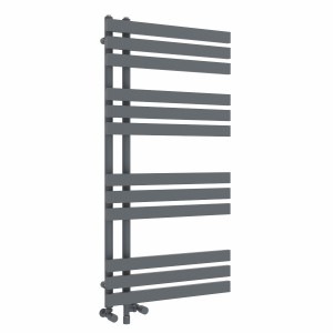 Koli 1200 x 600mm Dual Fuel Anthracite Simple Electric Heated Towel Rail