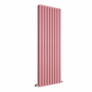 Lulea 1800 x 620mm Rose Clair Pink Double Vertical Flat Panel Designer Radiator