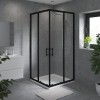 Ennerdale - 900 x 900mm Corner Entry Shower Enclosure - Black