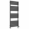 Juva 1600 x 600mm Dual Fuel Satin Black Flat Panel Thermostatic Touch Control Wifi Electric Heated Towel Rail