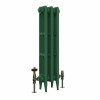 Classic  745 x 220mm  Farrow & Ball Duck Green Triple Column Cast Iron Radiator - 3 Sections