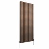 Karlstad 1600 x 682mm Black Copper Double Flat Panel Vertical Designer Radiator