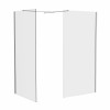Wasdale 900mm Wet Room Screen with 700mm Wet Room Screen - Chrome