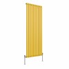 Norden 1600 x 591mm Zinc Yellow Single Vertical Oval Column Designer Radiator