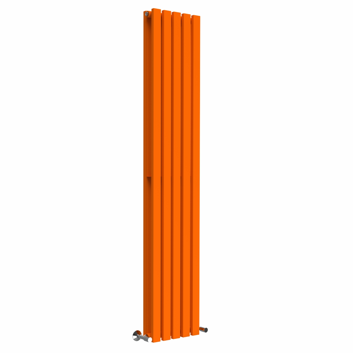 Lulea 1800 x 340mm Bright Orange Double Flat Panel Vertical Designer Radiator