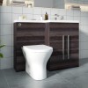 Calm Grey Right Hand Combination Vanity Unit with Rak-Resort Toilet & Soft Close Seat & Concealed Cistern - 1100mm