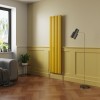 Norden 1800 x 473mm Zinc Yellow Single Vertical Oval Column Designer Radiator