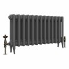 Classic  450 x 840mm  Farrow & Ball Railings Grey Triple Column Cast Iron Radiator - 13 Sections