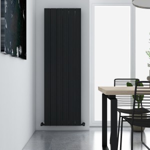 Carisa Monza Double 1800 x 565mm Black Designer Aluminium Radiator