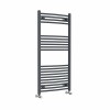 Fjord 1200 x 600mm Curved Anthracite Heated Towel Rail
