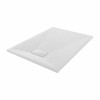 Terra - 1100x800mm Slate Effect Rectangle Shower Tray White