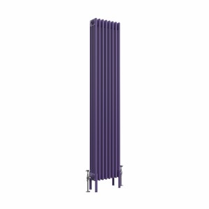 Bern 1800 x 380mm Elegant Purple Four Column Vertical Traditional Radiator