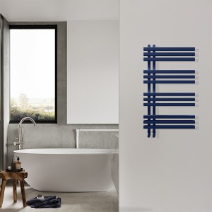 Carisa Terra 852 x 500mm Navy Blue Designer Aluminium Towel Rail