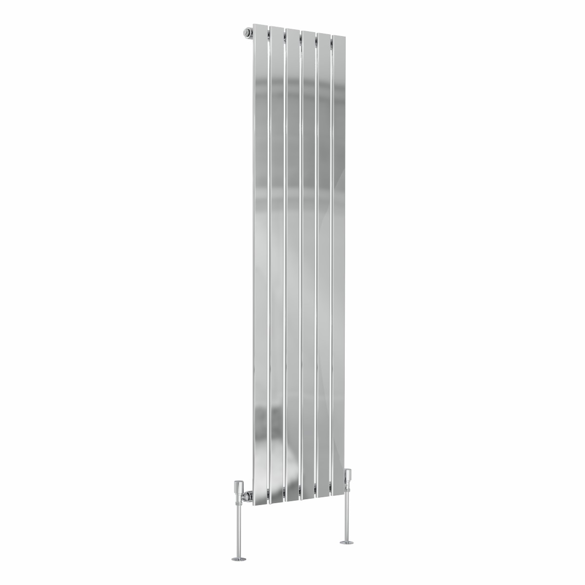 Karlstad 1600 x 410mm Chrome Single Vertical Flat Panel Designer Radiator