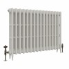 Classic  745 x 1026mm Porcelain White Triple Column Cast Iron Radiator - 16 Sections