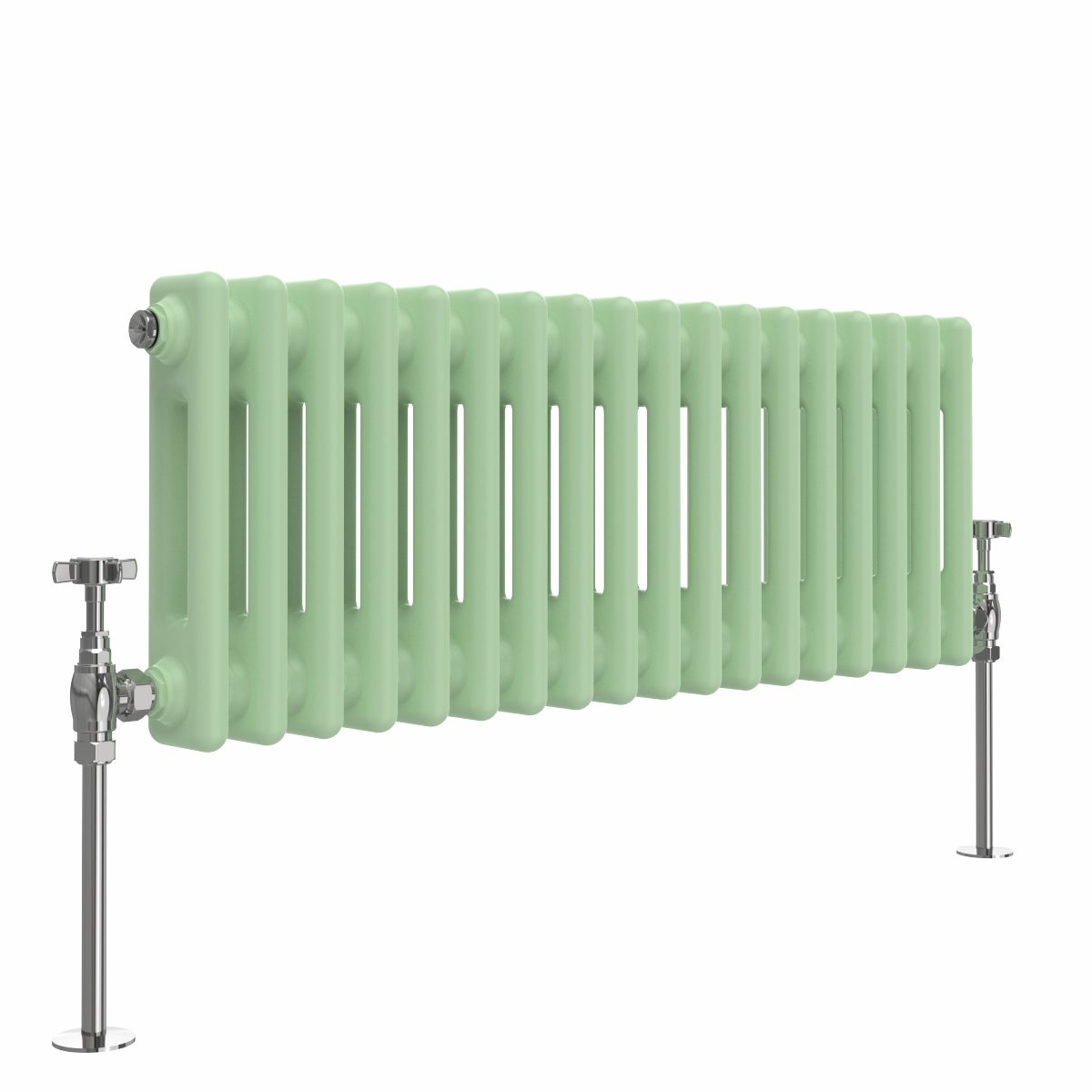 Bern 300 x 830mm Pastel Green Double Horizontal Column Radiator