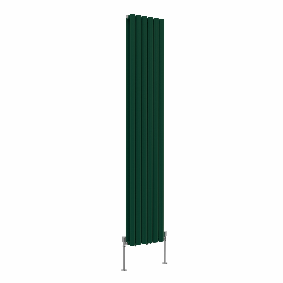 Norden 1800 x 355mm Moss Green Double Oval Column Vertical Designer Radiator