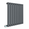 Karlstad 600 x 614mm Anthracite Horizontal Flat Panel Wifi Electric Radiator - 600W