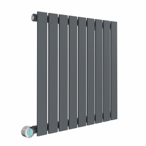 Karlstad 600 x 614mm Anthracite Flat Panel Horizontal Wifi Electric Radiator - 600W
