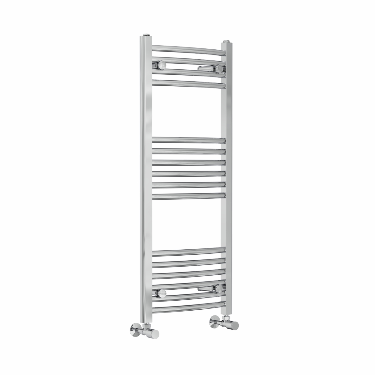 Fjord 1000 x 400mm Curved Chrome Heated Towel Rail