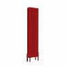 Bern 1500 x 380mm Traditional Signal Red Vertical Four Column Radiator