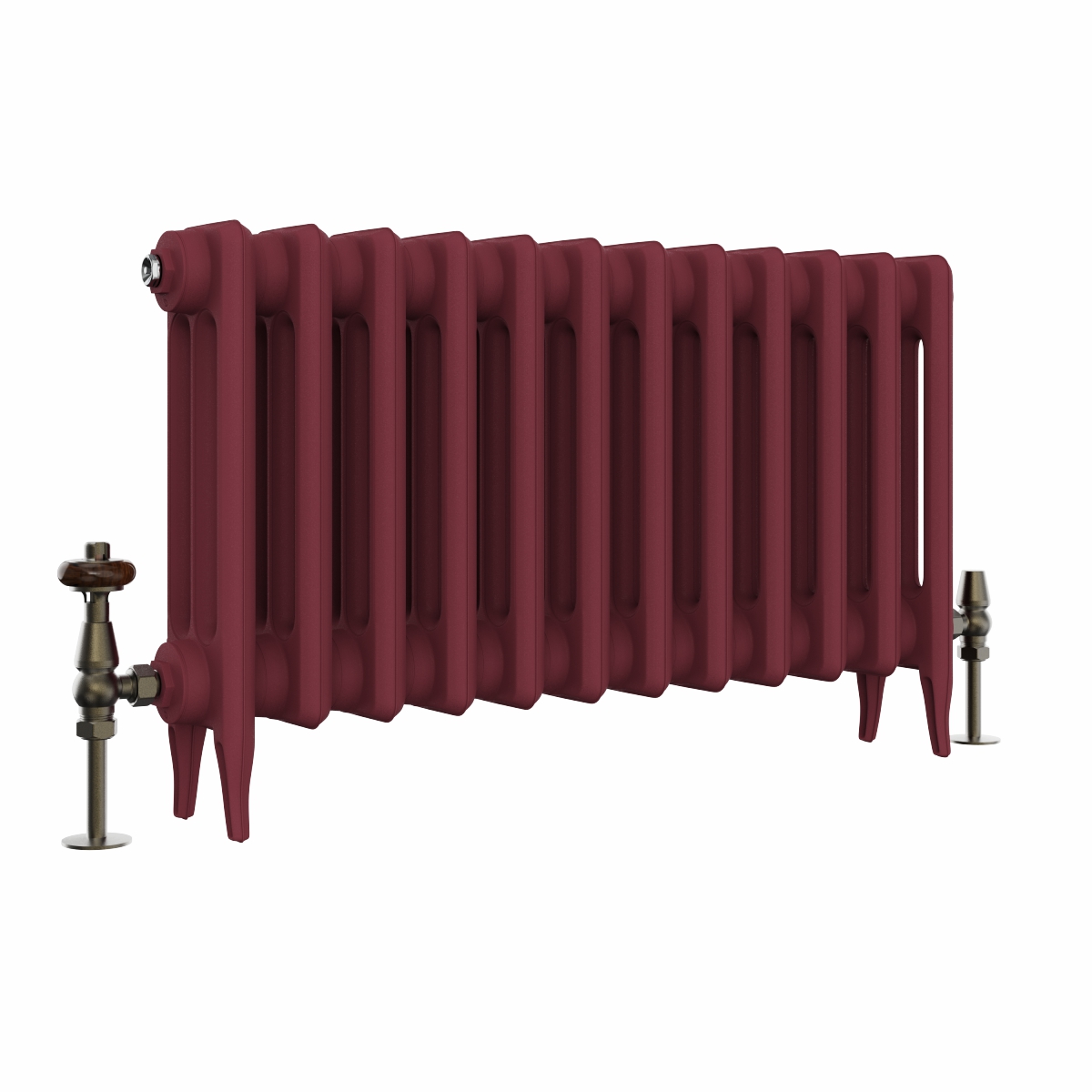 Classic  450 x 778mm  Farrow & Ball Eating Room Red Triple Column Cast Iron Radiator - 12 Sections