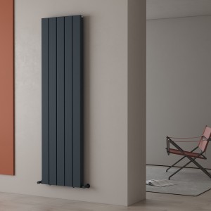 Carisa Angers Double 1800 x 495mm Anthracite Designer Aluminium Radiator