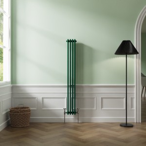 Bern 1500 x 200mm Moss Green Triple Vertical Column Radiator