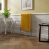 Bern 600 x 425mm Zinc Yellow Triple Column Horizontal Traditional Radiator