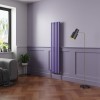 Norden 1600 x 355mm Elegant Purple Single Vertical Oval Column Designer Radiator