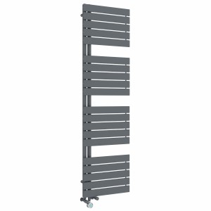 Kristiansund 1800 x 500mm Dual Fuel Anthracite Thermostatic Touch Control Wifi Electric Heated Towel Rail