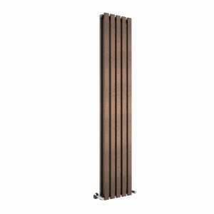 Lulea 1800 x 340mm Black Copper Double Vertical Flat Panel Designer Radiator