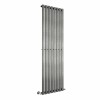 Lulea 1800 x 550mm Black Silver Single Vertical Flat Panel Designer Radiator