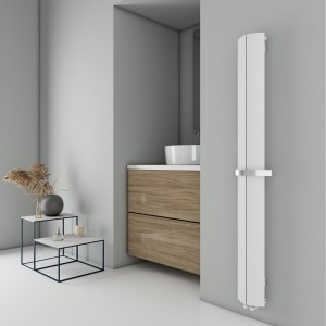 Carisa Nixie Bath 1800 x 205mm White Designer Aluminium Radiator