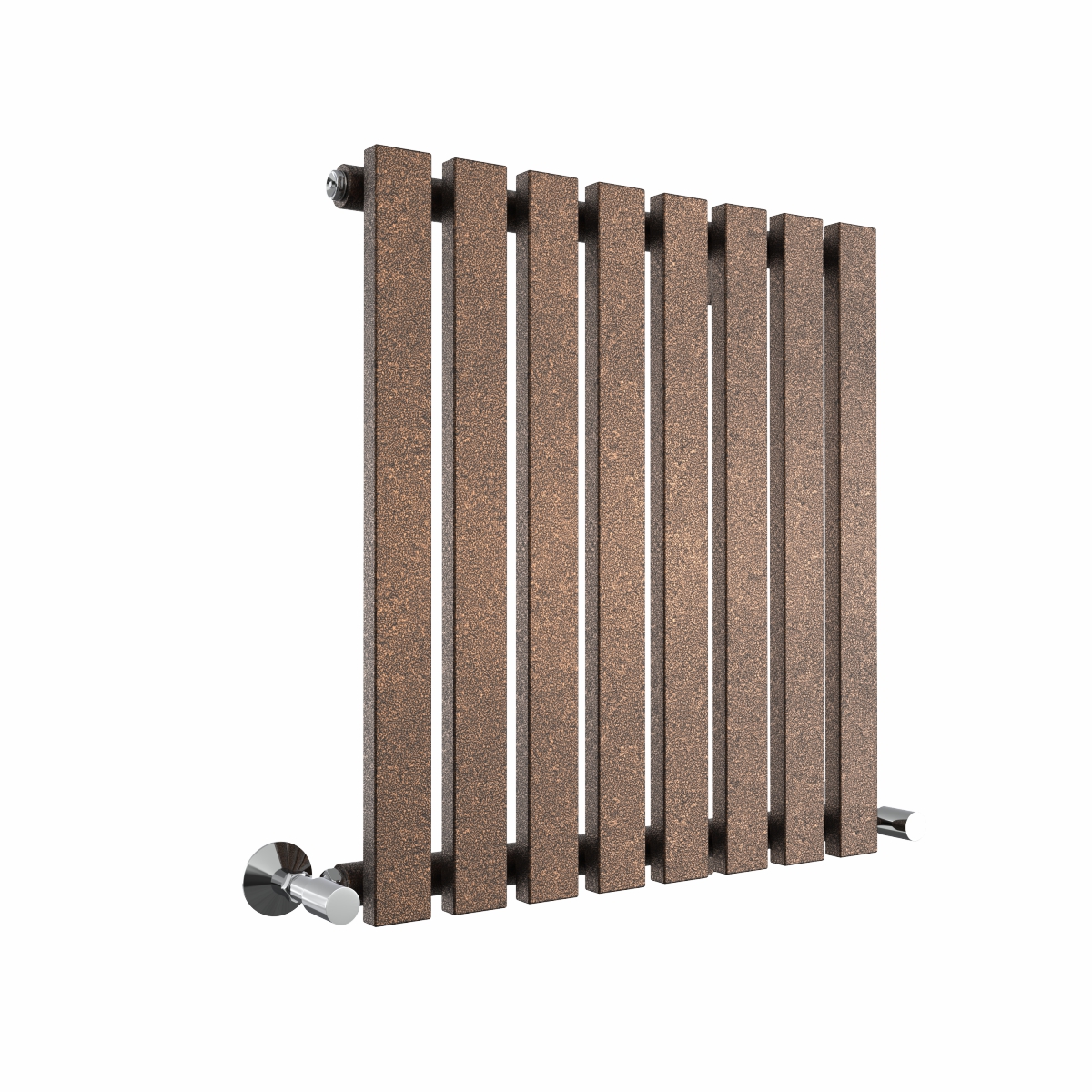 Lulea 600 x 550mm Black Copper Single Horizontal Flat Panel Designer Radiator