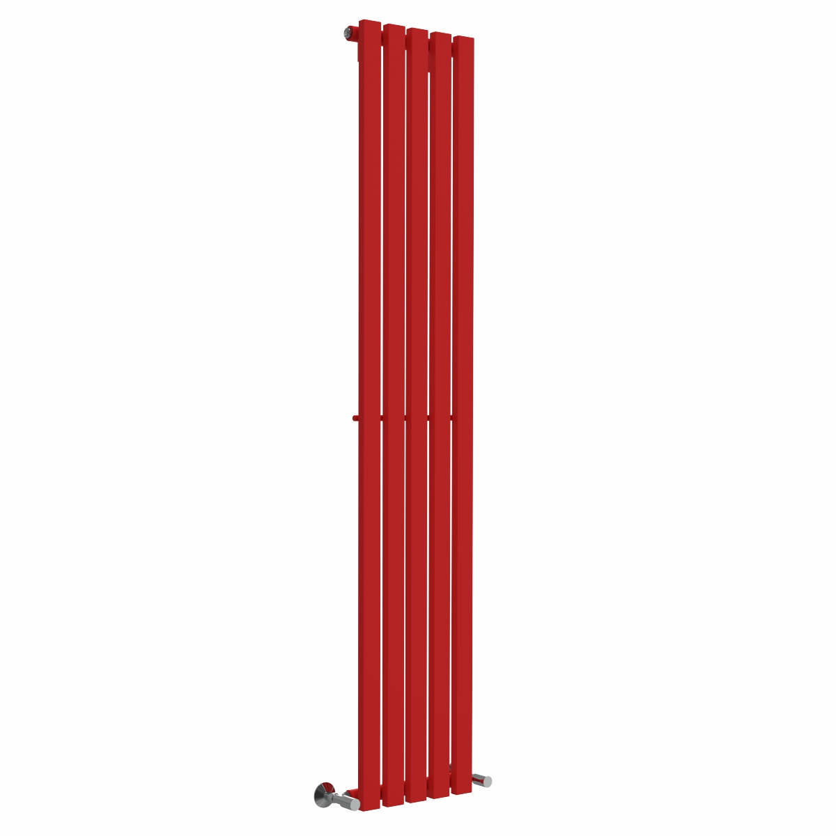 Lulea 1800 x 340mm Signal Red Single Flat Panel Vertical Designer Radiator