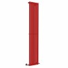 Lulea 1800 x 340mm Signal Red Single Flat Panel Vertical Designer Radiator
