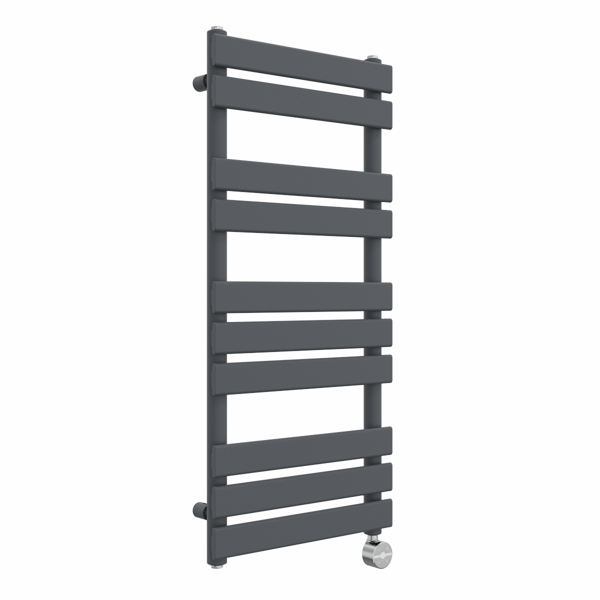 Juva 1000 x 450mm Sand Grey Flat Panel Thermostatic Touch Control Electric Heated Towel Rail