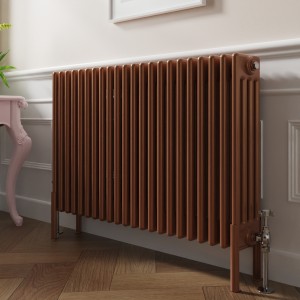 Bern 600 x 1010mm Traditional Metallic Bronze Horizontal Four Column Radiator