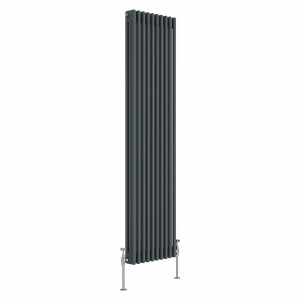 Bern 1800 x 470mm Anthracite Triple Column Vertical Traditional Radiator