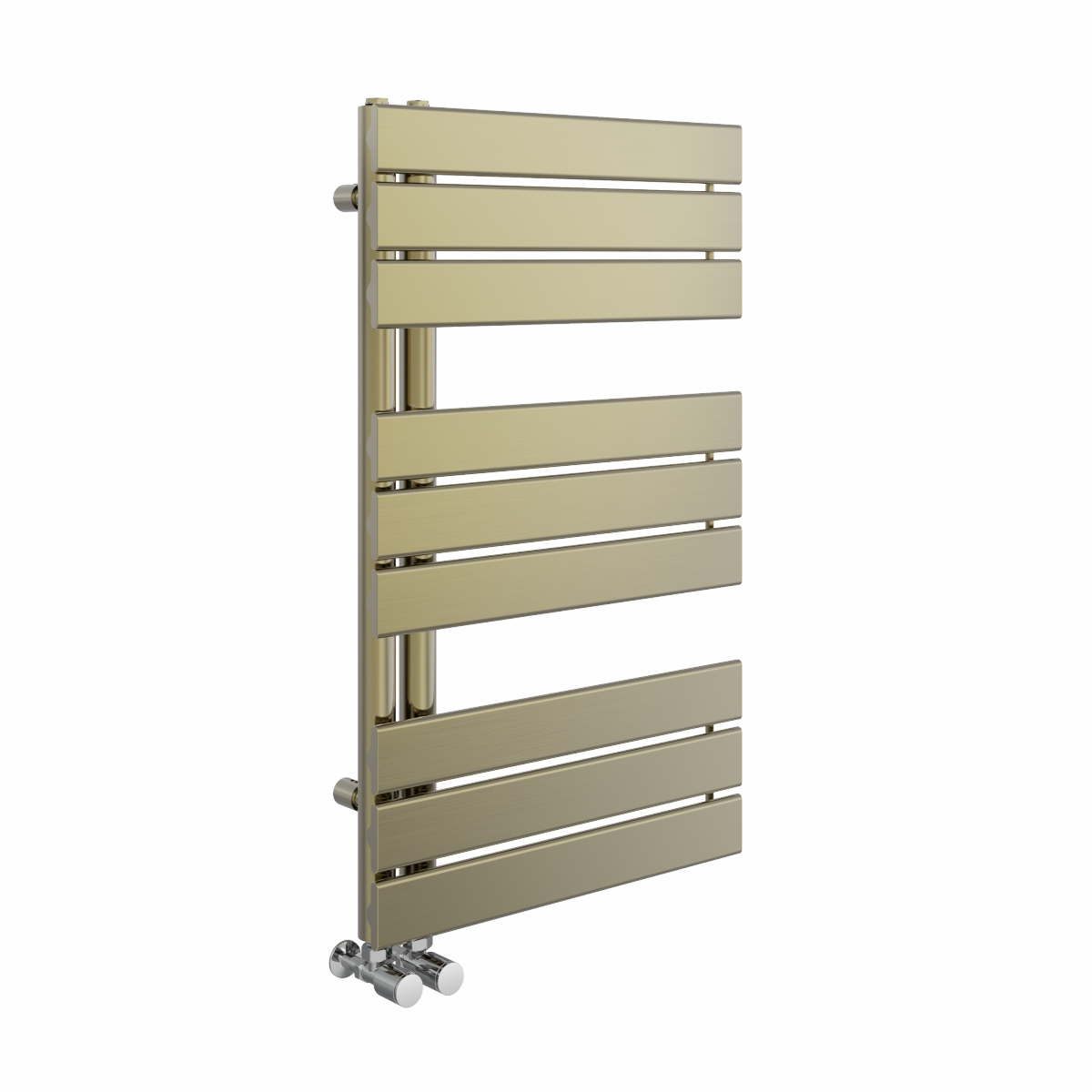 Kristiansund 824 x 500mm Designer Towel Rail - Brushed Brass